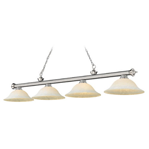 Z-Lite Cordon Brushed Nickel Billiard Light by Z-Lite 2306-4BN-WM16