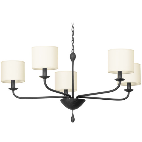 Troy Lighting Osmond Black Iron Chandelier