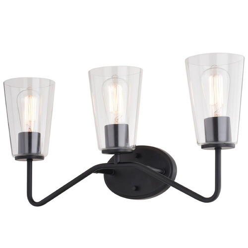 Vaxcel Lighting Beverly Matte Black Bathroom Light