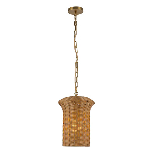 Alora Lighting Kai Brushed Gold Pendant Light with Cylindrical Shade