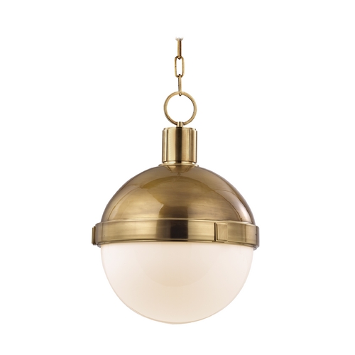 Lambert Pendant in Aged Brass by Hudson Valley Lighting