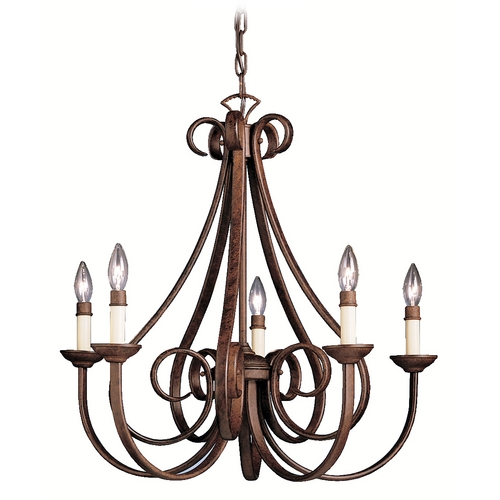 Dover 25-Inch Chandelier in Tannery Bronze by Kichler Lighting