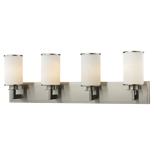 Z-Lite Savannah Brushed Nickel Bathroom Light by Z-Lite 412-4V