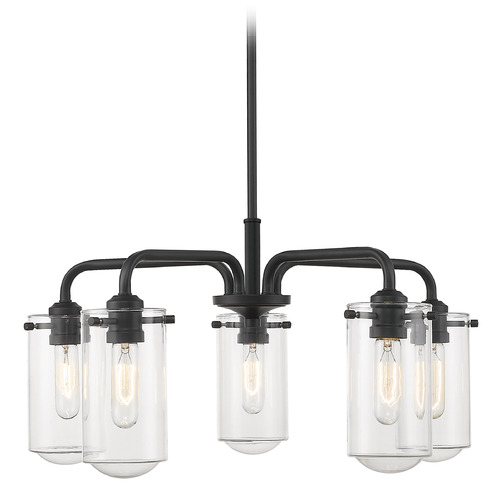 Z-Lite Delaney Matte Black Chandelier by Z-Lite 471-5MB