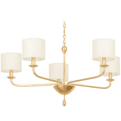 Troy Lighting Osmond Vintage Gold Leaf Chandelier