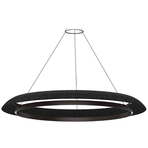 Visual Comfort Modern Collection Visual Comfort Modern Collection Noa Bronze & Washed Black LED Pendant Light SLCH55727WBKBZ