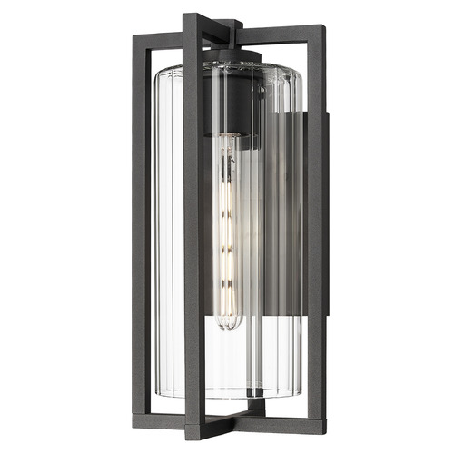 Z-Lite Aura Black Outdoor Wall Light