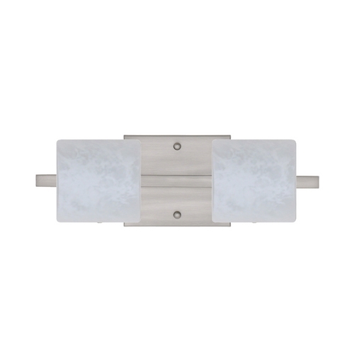 Modern Bathroom Light White Glass Satin Nickel by Besa Lighting