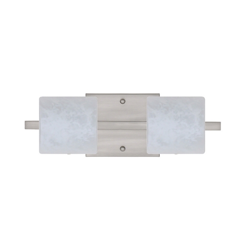 Besa Lighting Modern Bathroom Light White Glass Satin Nickel by Besa Lighting 2WS-787319-SN