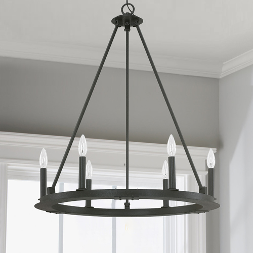 Capital Lighting Pearson 26-Inch Chandelier in Black Iron by Capital Lighting 4916BI-000