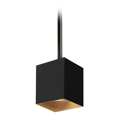 Visual Comfort Modern Collection Exo 6 LED 20-Degree 2700K Pendant in Black & Gold Haze by Visual Comfort Modern 700TDEXOP61220BG-LED927