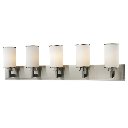 Z-Lite Savannah Brushed Nickel Bathroom Light by Z-Lite 412-5V