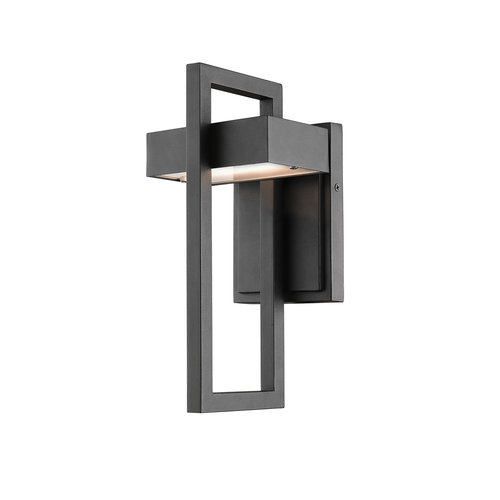 Z-Lite Luttrel Black LED Outdoor Wall Light by Z-Lite 566S-BK-LED