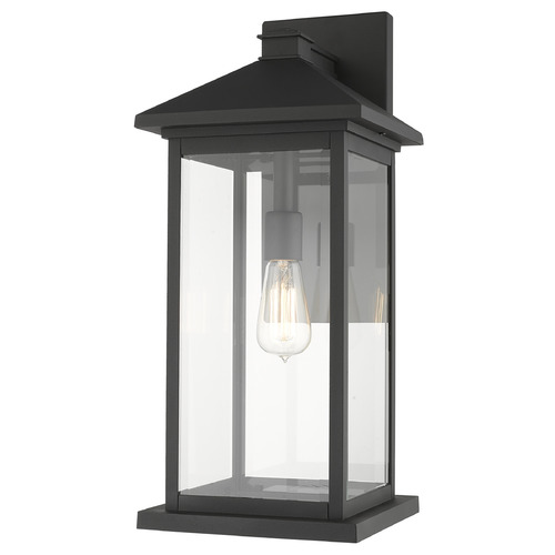 Z-Lite Portland Black Outdoor Wall Light by Z-Lite 531BXL-BK