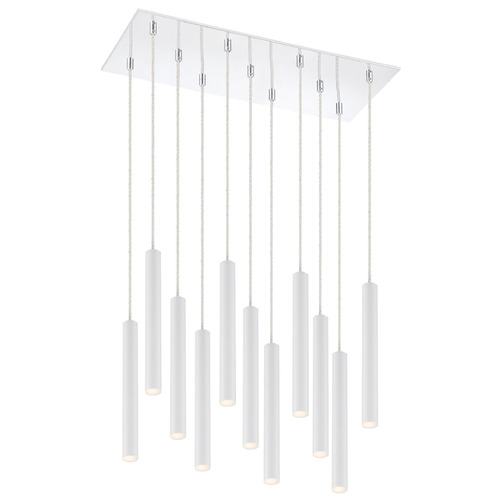 Z-Lite Forest Chrome LED Multi-Light Pendant by Z-Lite 917MP12-WH-LED-11LCH