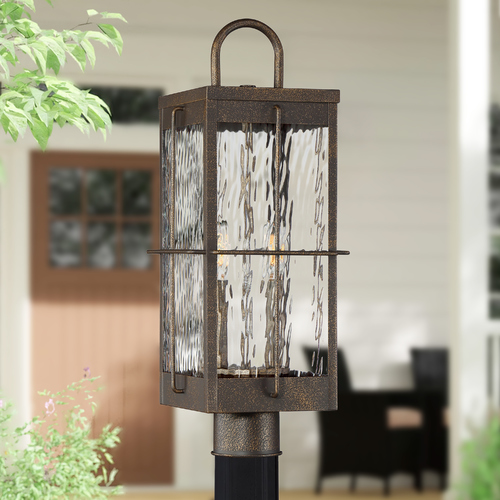 Quoizel Lighting Ward Gilded Bronze Post Light by Quoizel Lighting WAR9008GZ