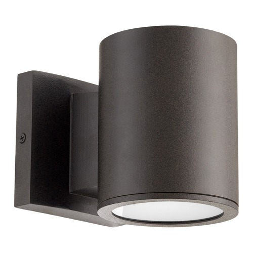 Cylinder Oiled Bronze LED Outdoor Wall Light by Quorum Lighting