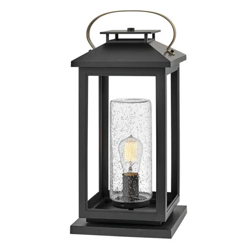 Atwater Large 12V Pier Mount Lantern in Black by Hinkley Lighting