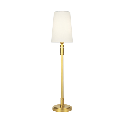 Thomas OBrien 27.38-Inch Beckham Classic Burnished Brass Buffet Lamp by Visual Comfort Studio