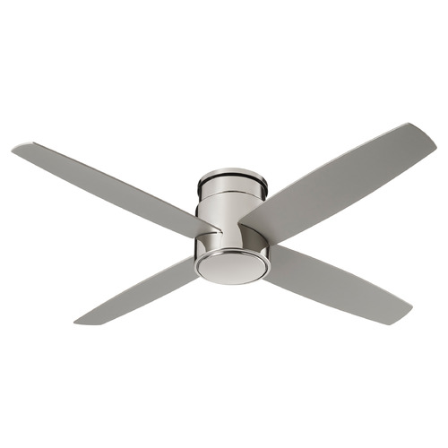 Oslo 52-Inch Damp Hugger Ceiling Fan in Nickel by Oxygen Lighting