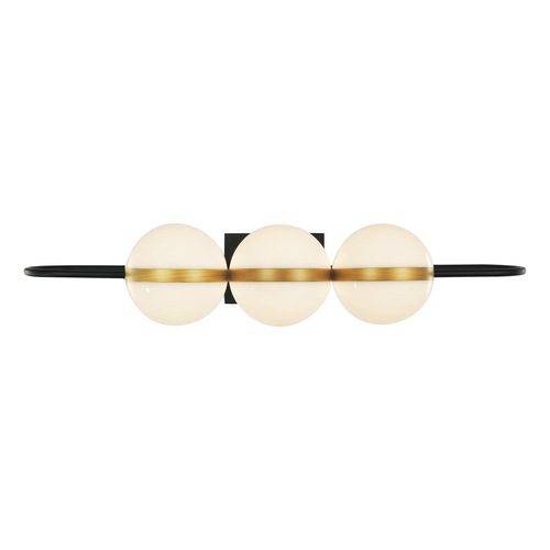 Alora Lighting Alora Lighting Tagliato Matte Black & Brushed Gold LED Vertical Bathroom Light WV302003MBBG