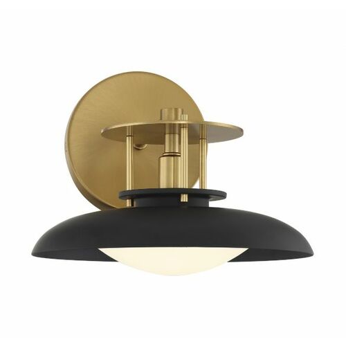 Gavin Wall Sconce in Warm Brass & Matte Black by Savoy House