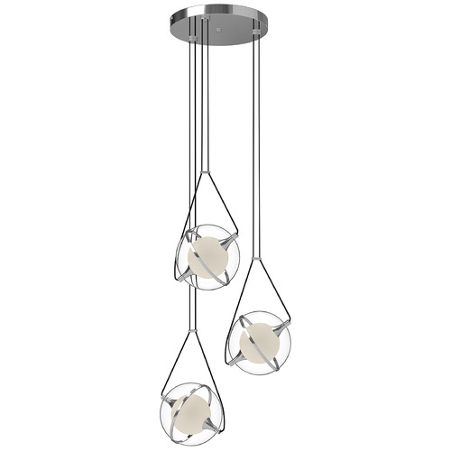 Aries Chrome LED Multi-Light Pendant by Kuzco Lighting