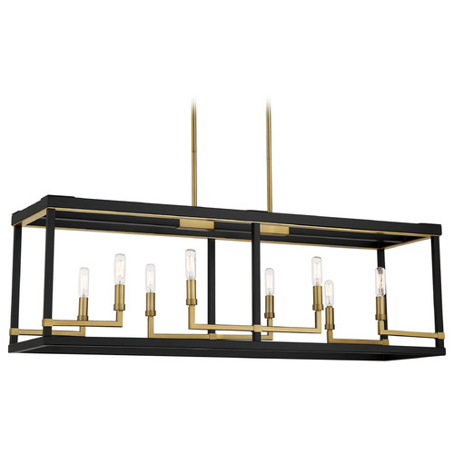 Minka Lavery Union Estates Coal & Soft Brass Linear Chandelier by Minka Lavery 2118-726