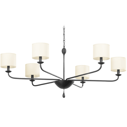 Troy Lighting Osmond Black Iron Chandelier