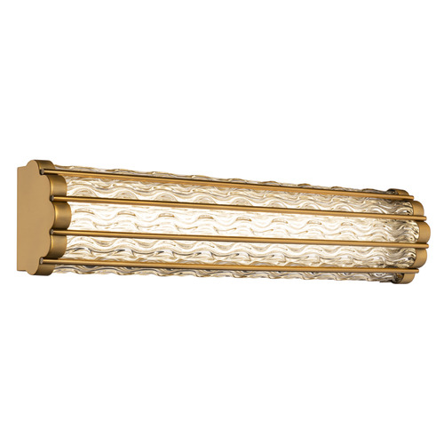 Schonbek Lighting Schonbek Worldwide Lighting Fortress Aged Brass LED Vertical Bathroom Light S4427-700O