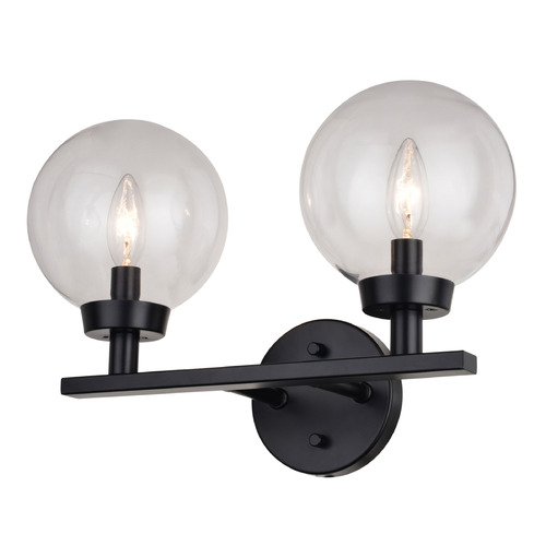 Vaxcel Lighting Lander Matte Black Bathroom Light