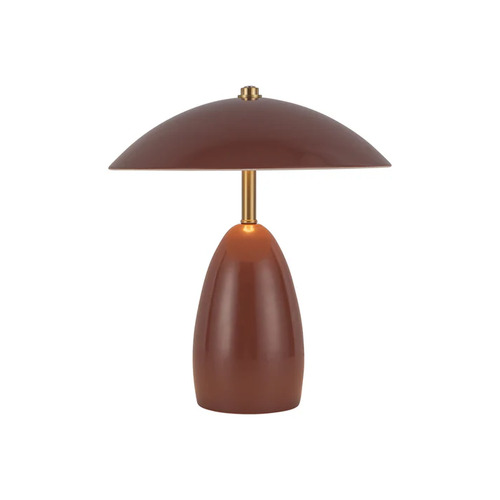 Alora Lighting Poppy Burgundy LED Table Lamp with Bowl / Dome Shade