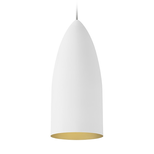 Visual Comfort Modern Collection Mini Signal LED Freejack Pendant in White & Gold by Visual Comfort Modern 700FJSIGMWGS-LED930