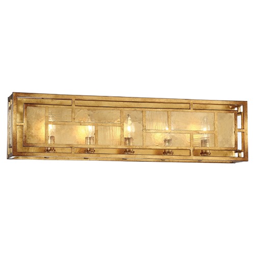 Edgemont Park Pandora Gold Leaf Bathroom Light by Metropolitan Lighting