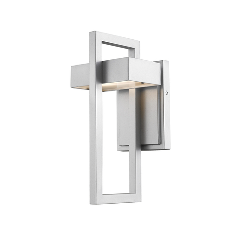 Z-Lite Luttrel Silver LED Outdoor Wall Light by Z-Lite 566S-SL-LED