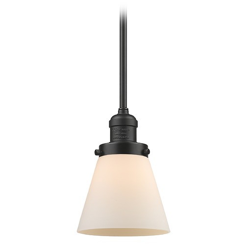 Innovations Lighting Innovations Lighting Small Cone Oil Rubbed Bronze Mini-Pendant Light with Conical Shade 201S-OB-G61