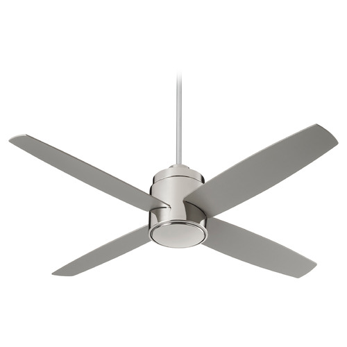 Oslo 52-Inch Damp Ceiling Fan in Polished Nickel by Oxygen Lighting
