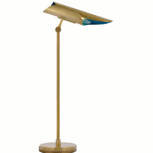 Visual Comfort Signature Collection Champalimaud Flore Desk Lamp in Brass & Blue by VC Signature CD3020SB/RB