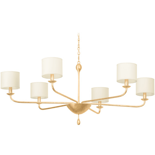 Troy Lighting Osmond Vintage Gold Leaf Chandelier
