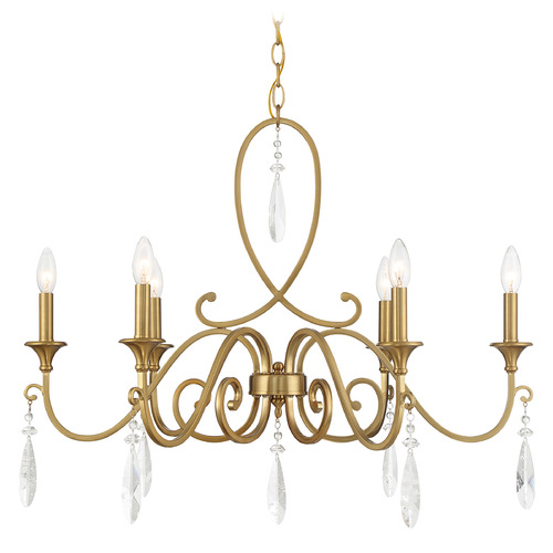 Savoy House Lighting Fairchild Warm Brass Chandelier