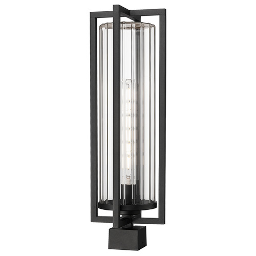 Z-Lite Aura Black Post Light