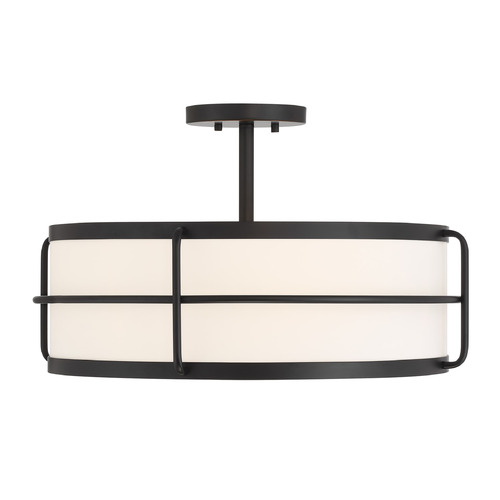 Savoy House Savoy House Lighting Chauncey Matte Black Semi-Flushmount Light 6-4193-4-89