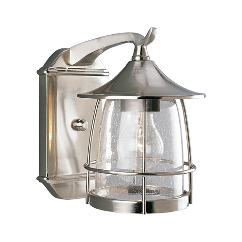 Progress Lighting Prairie Outdoor Wall Light Brushed Nickel by Progress Lighting P5763-09