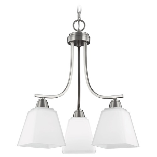 Generation Lighting Parkfield 3-Light Chandelier in Brushed Nickel by Generation Lighting 3213003-962