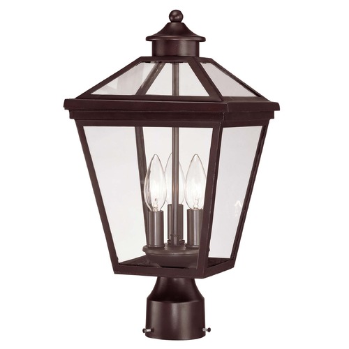 Ellijay 3-Light Outdoor Post Light in English Bronze by Savoy House