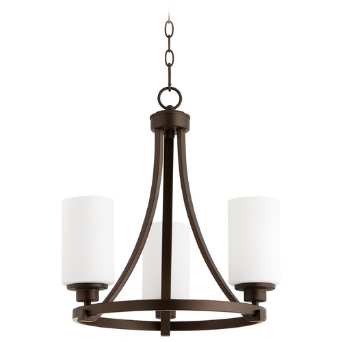 Quorum Lighting Lancaster Oiled Bronze Mini-Chandelier by Quorum Lighting 6207-3-86