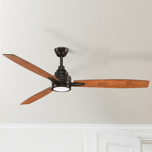 Gaze Antique Bronze LED Ceiling Fan by Progress Lighting