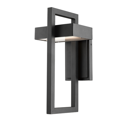 Z-Lite Luttrel Black LED Outdoor Wall Light by Z-Lite 566M-BK-LED