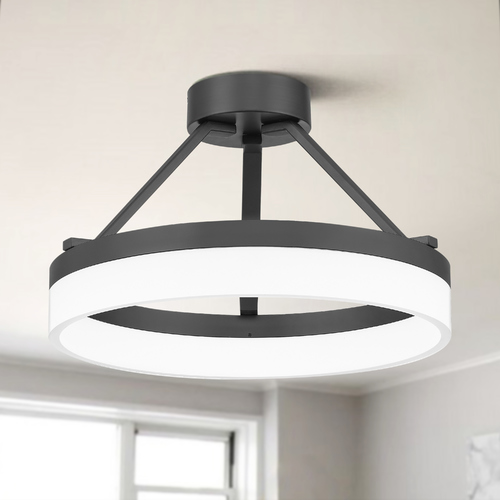 Cohen Oil Rubbed Bronze LED Semi-Flush by Quoizel Lighting