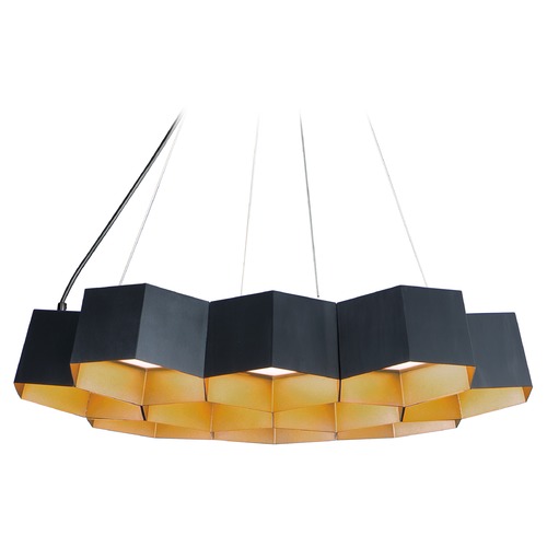 Maxim Lighting Honeycomb Black & Gold LED Chandelier by Maxim Lighting 30338BKGLD